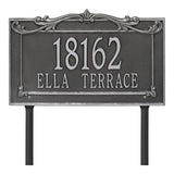 Whitehall Sheridan Signature Extra Grande Lawn 2-Line Personalized Address Plaque - Smoke Grey