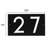 Whitehall Floating Stand-Off Horizontal House Number Personalized Sign, 2 Numbers - dimensions