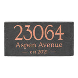 Whitehall Leslie 3-Line Etched Wall Slate Personalized Sign - Copper