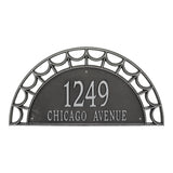 Whitehall Federal Signature Extra Grande Wall 2-Line Personalized Address Plaque - Smoke Grey