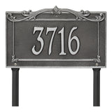 Whitehall Sheridan Signature Grande Lawn 1-Line Personalized Address Plaque - Smoke Grey