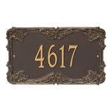 Whitehall Leroux Signature Grande Wall 1-Line Personalized Address Plaque - Bronze/Gold