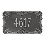 Whitehall Leroux Signature Grande Wall 1-Line Personalized Address Plaque - Smoke Grey