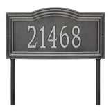 Whitehall Arbor Signature Extra Grande Lawn 1-Line Personalized Address Plaque - Smoke Grey