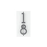 Whitehall Floating Stand-Off Vertical House Number Personalized Sign, 2 Numbers - White/Silver