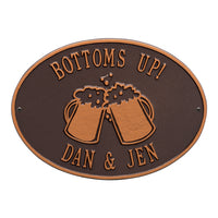 Whitehall Beer Mugs Personalized Plaque - Antique Copper