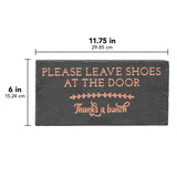Whitehall Thanks a Bunch 2-Line Etched Wall Slate Personalized Sign - dimensions