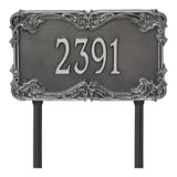 Whitehall Leroux Signature Grande Lawn 1-Line Personalized Address Plaque - Smoke Grey