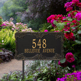 Whitehall Leroux Signature Extra Grande Lawn 2-Line Personalized Address Plaque - lifestyle