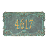 Whitehall Leroux Signature Grande Wall 1-Line Personalized Address Plaque - Bronze/Verdi