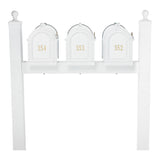 Whitehall Multi Mailbox Triple Package Personalized Plaque - White