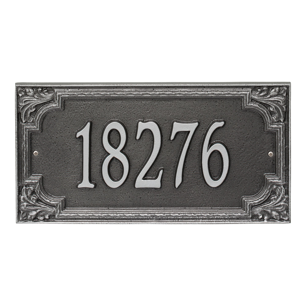 Whitehall Penbrook Signature Grande Wall 1-Line Personalized Address Plaque - Smoke Grey