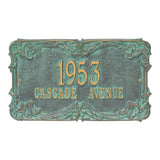 Whitehall Leroux Signature Grande Wall 2-Line Personalized Address Plaque - Bronze/Verdi