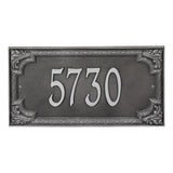 Whitehall Penbrook Signature Extra Grande Wall 1-Line Personalized Address Plaque - Smoke Grey