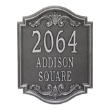 Whitehall Glen Haven Signature Extra Grande Wall 3-Line Personalized Address Plaque - Smoke Grey