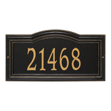 Whitehall Arbor Signature Extra Grande Wall 1-Line Personalized Address Plaque - Black/Gold