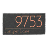 Whitehall Leighton 2-Line Etched Wall Slate Personalized Sign - Copper