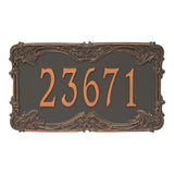Whitehall Leroux Signature Extra Grande Wall 1-Line Personalized Address Plaque - Forged Copper