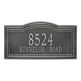 Whitehall Arbor Signature Extra Grande Wall 2-Line Personalized Address Plaque - Smoke Grey