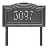 Whitehall Arbor Signature Grande Lawn 1-Line Personalized Address Plaque - Smoke Grey