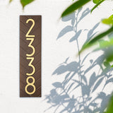 Whitehall Modern Herringbone Vertical Standard Wall 1-Line Personalized Address Plaque - lifestyle