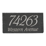 Whitehall Lily 2-Line Etched Wall Slate Personalized Sign - Silver