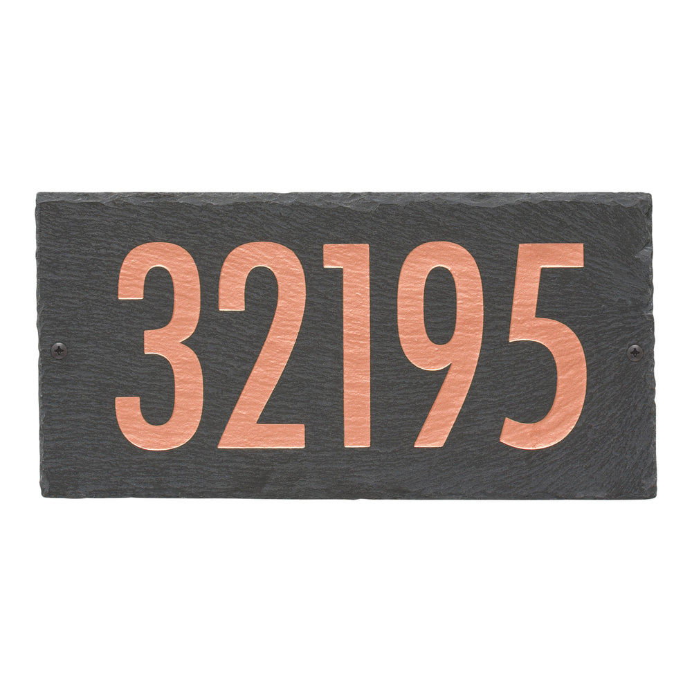 Whitehall Lennon 1-Line Etched Wall Slate Personalized Sign - Copper
