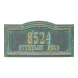 Whitehall Arbor Signature Extra Grande Wall 2-Line Personalized Address Plaque - Bronze/Verdi