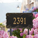 Whitehall Leroux Signature Grande Lawn 1-Line Personalized Address Plaque - lifestyle