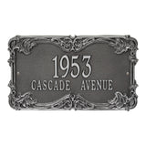 Whitehall Leroux Signature Grande Wall 2-Line Personalized Address Plaque - Smoke Grey