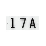 Whitehall Floating Stand-Off Horizontal House Number Personalized Sign, 3 Numbers - White/Black
