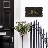 Whitehall Leroux Signature Grande Wall 2-Line Personalized Address Plaque - lifestyle