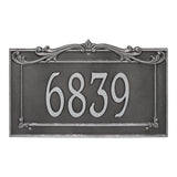 Whitehall Sheridan Signature Extra Grande Wall 1-Line Personalized Address Plaque - Smoke Grey