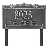 Whitehall Sheridan Signature Grande Lawn 2-Line Personalized Address Plaque - Smoke Grey