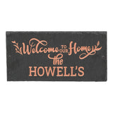 Whitehall Welcome to Our Home 1-Line Etched Wall Slate Personalized Sign - Copper