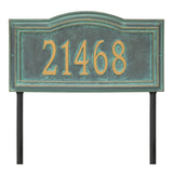 Whitehall Arbor Signature Extra Grande Lawn 1-Line Personalized Address Plaque - Bronze/Verdi