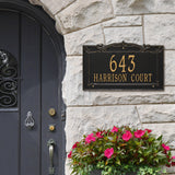Whitehall Sheridan Signature Extra Grande Wall 2-Line Personalized Address Plaque - lifestyle