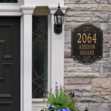 Whitehall Glen Haven Signature Extra Grande Wall 3-Line Personalized Address Plaque - lifestyle