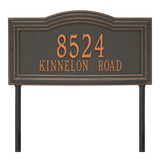 Whitehall Arbor Signature Extra Grande Lawn 2-Line Personalized Address Plaque - Forged Copper