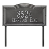 Whitehall Arbor Signature Extra Grande Lawn 2-Line Personalized Address Plaque - Smoke Grey