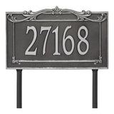 Whitehall Sheridan Signature Extra Grande Lawn 1-Line Personalized Address Plaque - Smoke Grey
