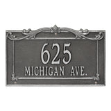 Whitehall Sheridan Signature Grande Wall 2-Line Personalized Address Plaque - Smoke Grey