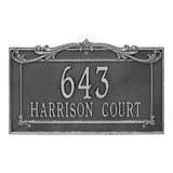 Whitehall Sheridan Signature Extra Grande Wall 2-Line Personalized Address Plaque - Smoke Grey