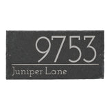 Whitehall Leighton 2-Line Etched Wall Slate Personalized Sign - Silver