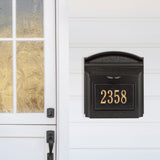 Whitehall Wall Mailbox Package Personalized Plaque - lifestyle