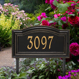 Whitehall Arbor Signature Grande Lawn 1-Line Personalized Address Plaque - lifestyle