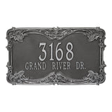 Whitehall Leroux Signature Extra Grande Wall 2-Line Personalized Address Plaque - Smoke Grey