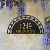 Whitehall Federal Signature Extra Grande Wall 2-Line Personalized Address Plaque - lifestyle