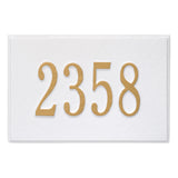 Whitehall Wall Mailbox Personalized Plaque - White/Gold