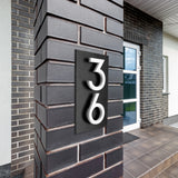 Whitehall Floating Stand-Off Vertical House Number Personalized Sign, 2 Numbers - lifestyle